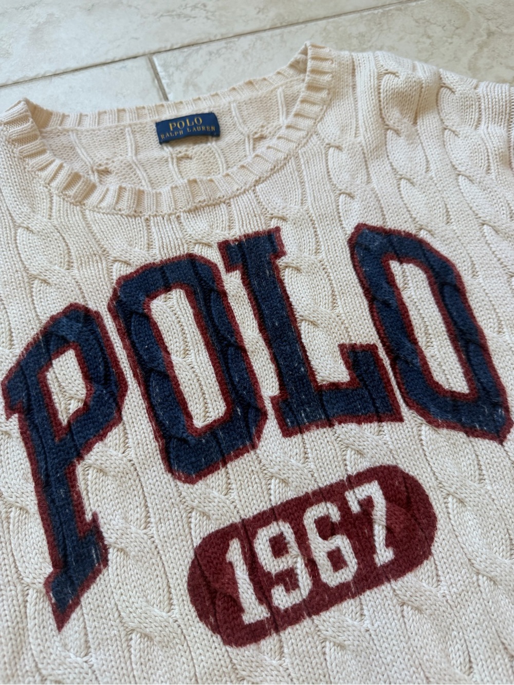 POLO Ralph Lauren Cable Knit 1967 Sweater Jumper - Picture 4 of 6